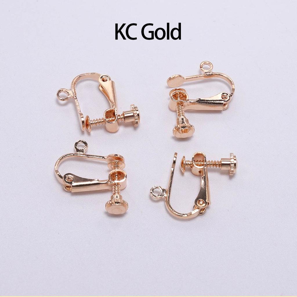 10pcs 15*13mm Screw Ear Clip Earring Settings Earring Base Blank Bezel For Jewelry Making Findings DIY Handmade Earrings Finding