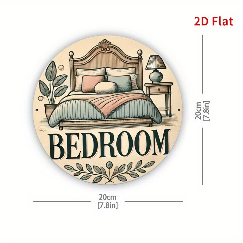 HD Tin Sign Vintage Bedroom Door Sign Round Metal Wall Art Boho Home Decor for Bedroom Living Room
