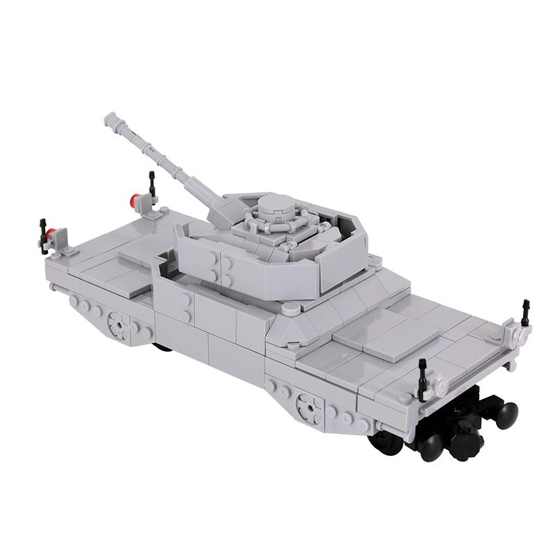 2025 Новый MOC Город Креативная Идея Поезд Артиллерийская машина Истребитель танков Строительный блок Кирпичики Детские DIY Высокотехнологичные Креативные Игрушки