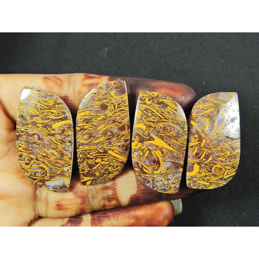 24-30 MM Mariam Jasper Fancy Matched Earring Pair Loose Gemstone 4 Pair Lot SY-266