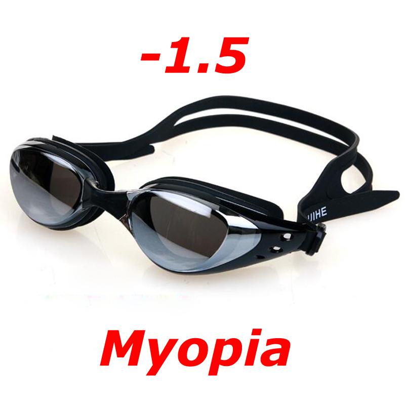 Plating Myopia Swim Goggles Professional Waterproof Anti Fog UV Shield Eyewear Swimming Pool Water Sports Glasses for Men Women