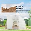 Garden tunnel greenhouse 24m², garden tunnel greenhouse with doors and 12 windows with insect screens, 295x798x199cm, white
