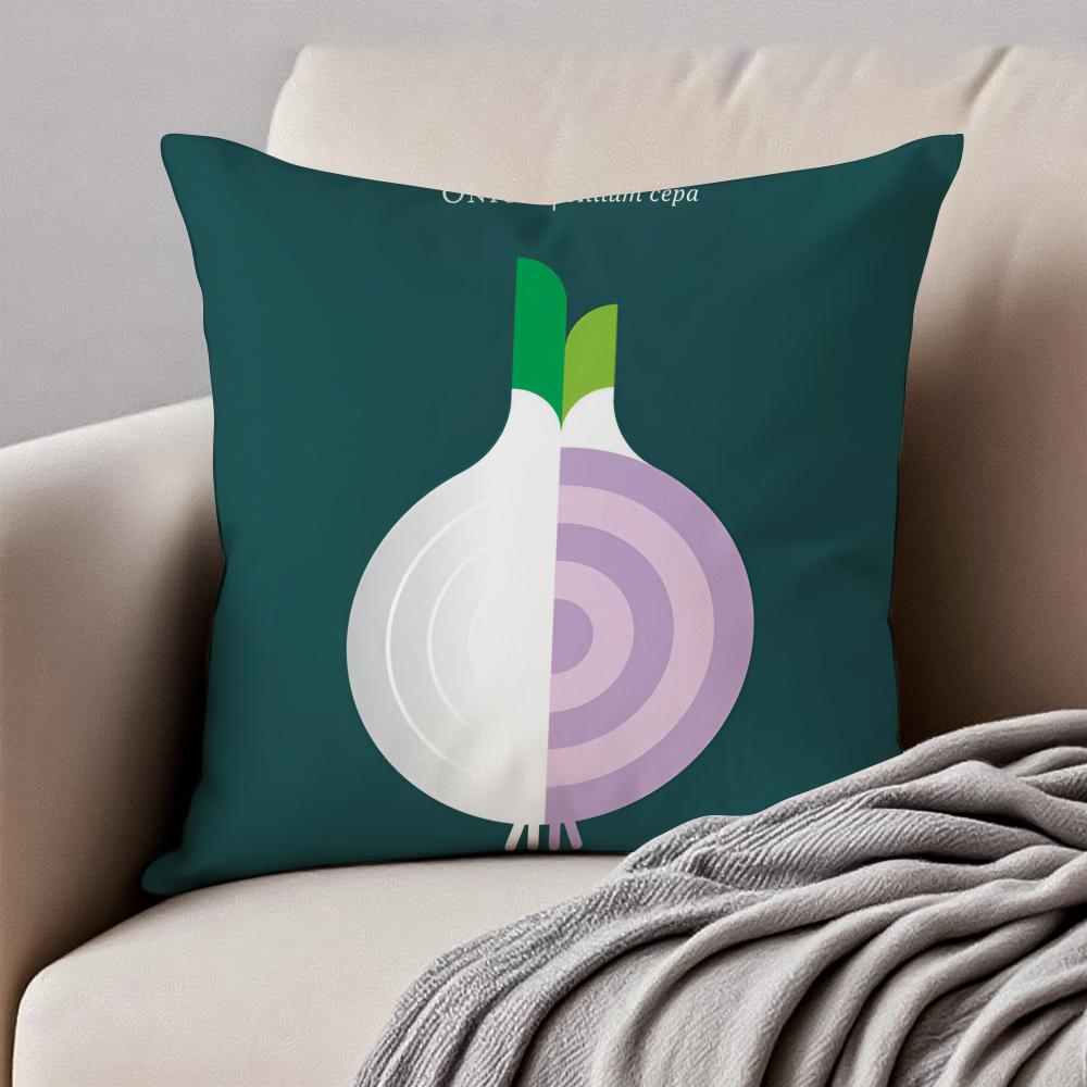 Cute Fresh Art Lovely Simple Vegetable Cushion Cover Pillowcase Antidustmite Invisible Zipper Short Plush Sofa Cushion
