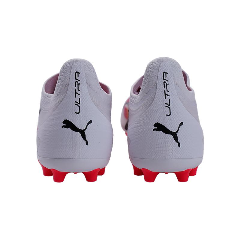 Puma Ultra Ultimate Composite Ground MG (Rubber Short Studs) Artificial Turf Fabric Soccer Shoes Unisex Soccer Shoes White Red 107506-01