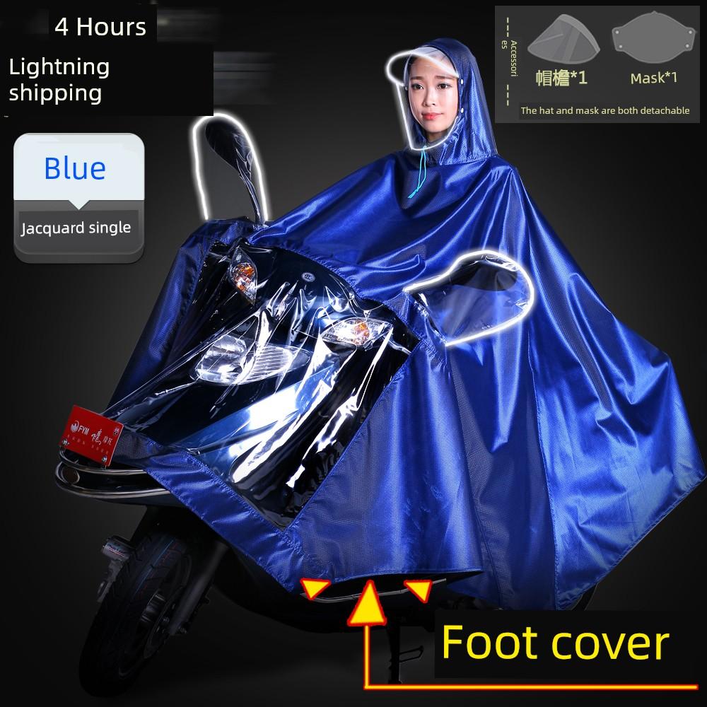 Paradise Ride Double Raincoat for Motorcycles, Thickened and Enlarged Adult Electric Scooter Extra Large Raincoat, Electric Vehicle Rain Poncho