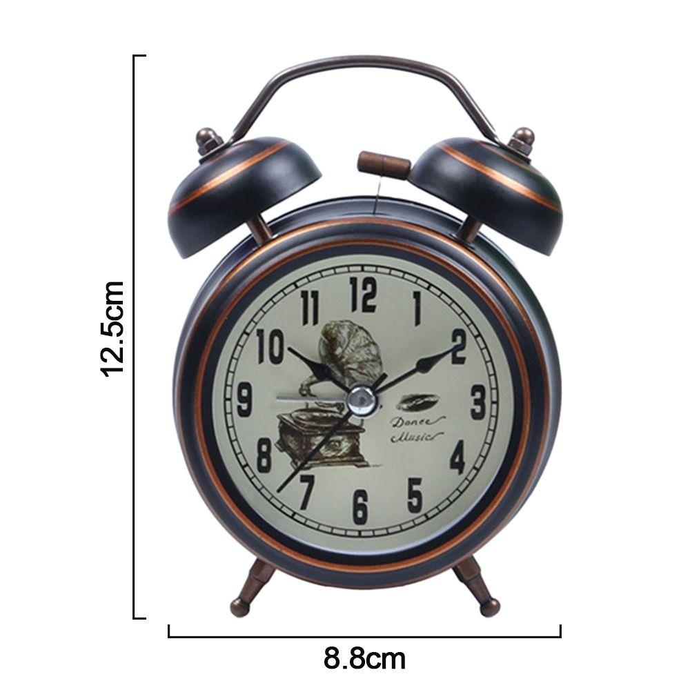 Plastic. Vintage Retro Alarm Clock Small Table Desk Quartz Clock Bedroom Living Room