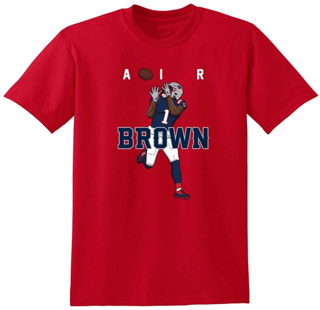 AJ brown Air Patriots Shirt T-Shirt Adult 4XL
