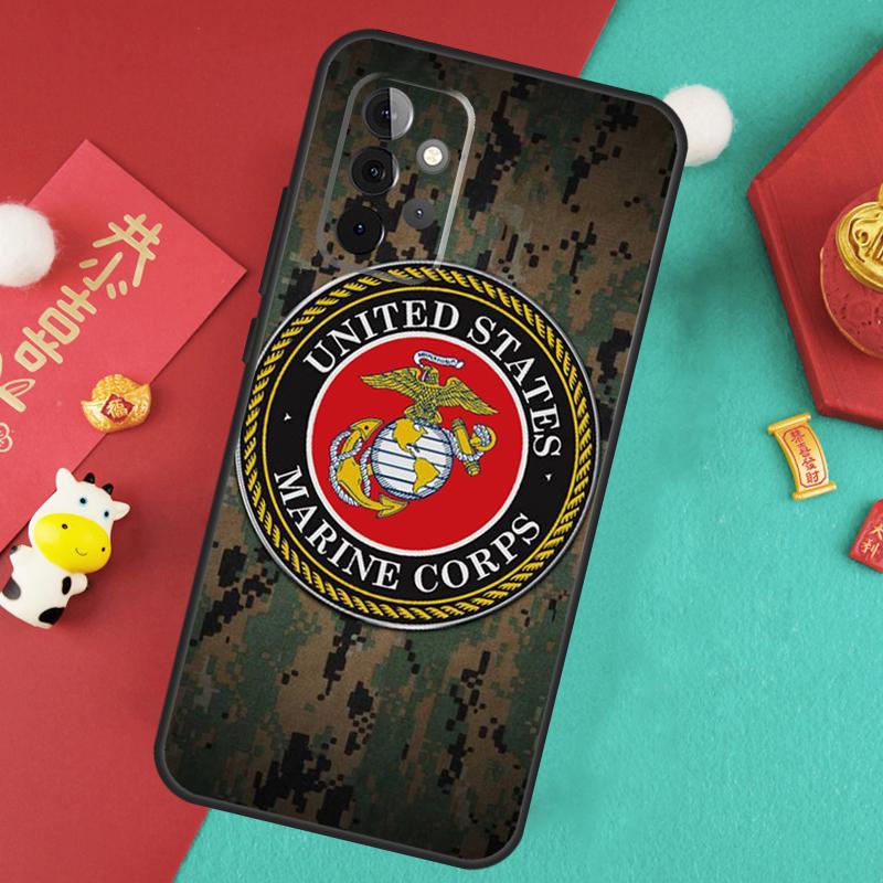 Чехол USMC Морской Корпус для Samsung Galaxy A34 A54 A14 A15 A25 A35 A55 A53 A33 A13 A52 A32 A12 A51 A71