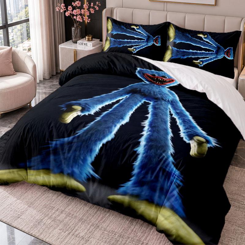 Poppy Playtime 3Pcs Bedding Set Duvet Cover With Two Pillowcases For Bedroom Home Decoration