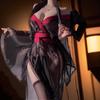 Sexy Japanese Kimono Chiffon Uniform Pure Desire Free Printing Cos Character Clothes Suit