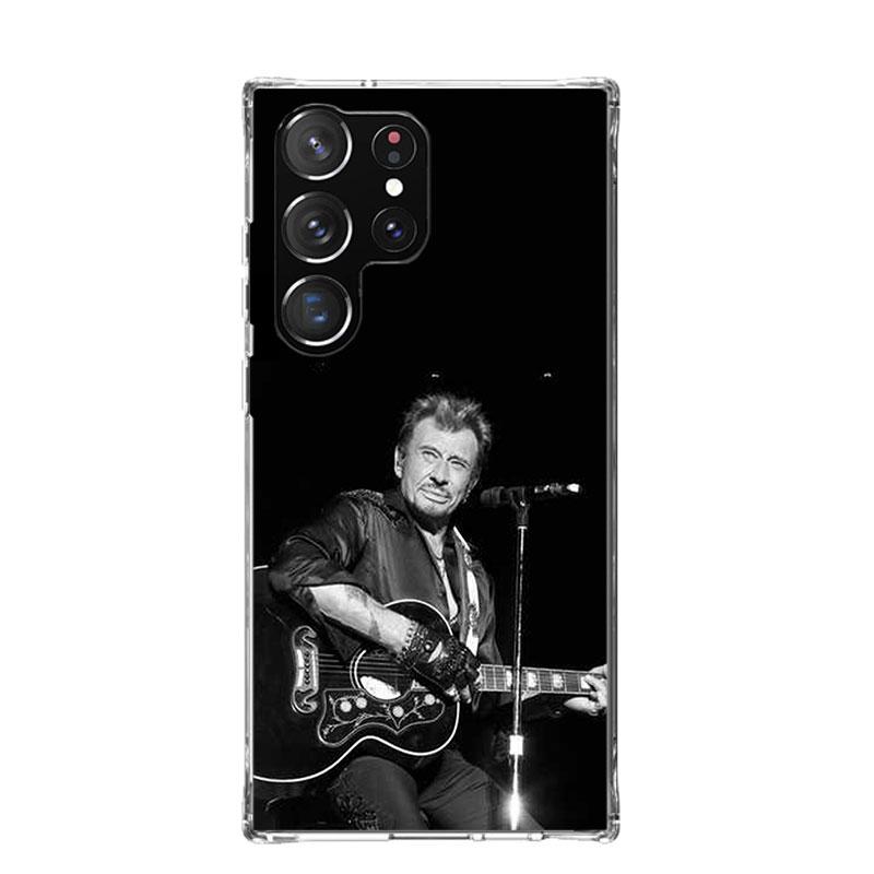 Johnny Hallyday Music Case Phone Cover for Samsung Galaxy S24 S25 Ultra S23 Plus S22 + S21 S20 FE S10 S25 Edge Trend Fundas Gala