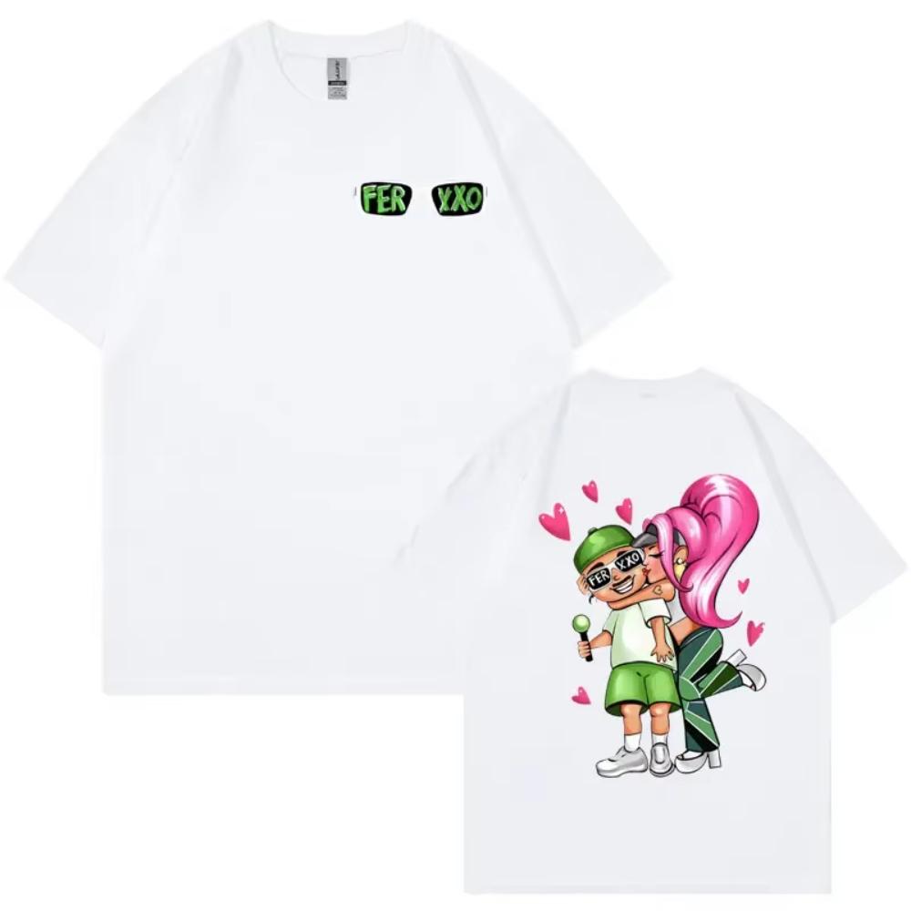 Singer Karol G and Feid Ferxxo Graphic T-shirt for Men Women Fashion Aesthetic Vintage TShirts Casual Cotton Oversized Tee Shirt