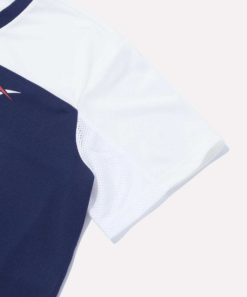 Reebok Оригинальная футболка с коротким рукавом Colorblock с логотипом (W) - военно-морской флот