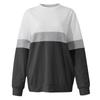 Women's Fashion Casual Long Sleeve Color Blocking With Pocket Pullover Sweatshirt Top