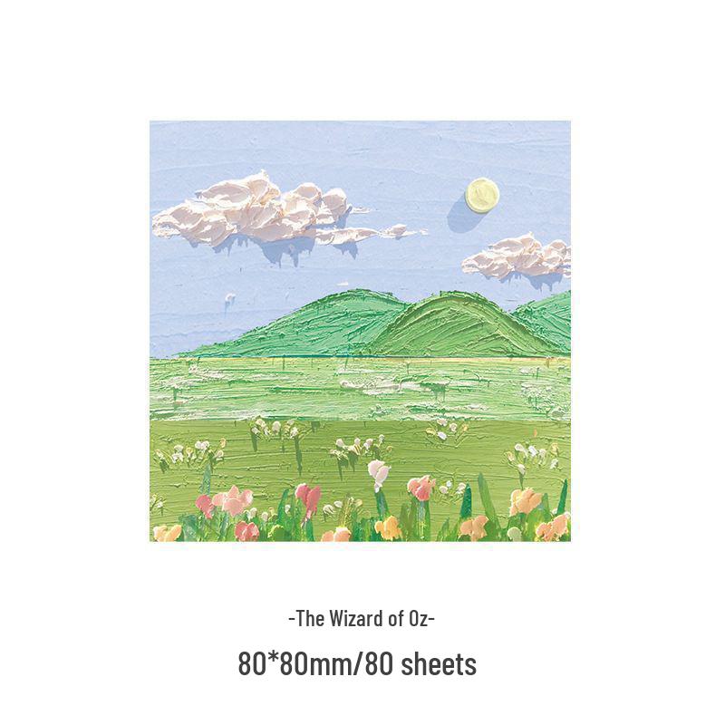 3D Масляная пастель Липкие заметки - Корейский Инс Стиль Блокноты для планирования