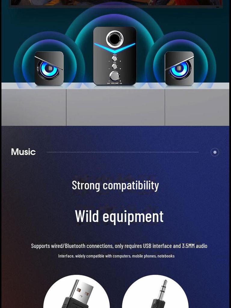 Сайда Мультимедиа Bluetooth Проводной Настольный Динамик с Сабвуфером