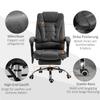Office Chair with Massage Function, Ergonomic, 65x160x104cm, Grey