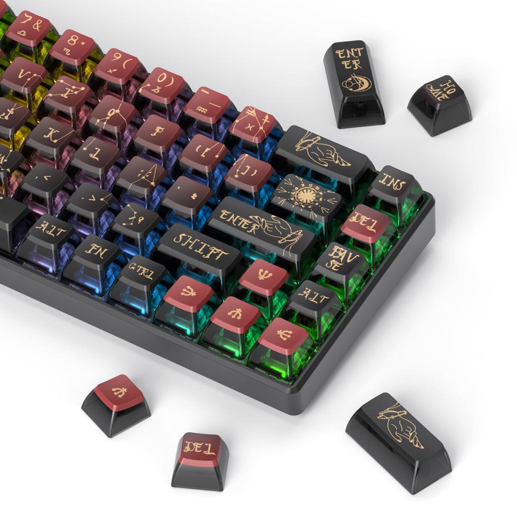 Ussixchare 120 клавиш ASA Profile PBT Pudding Keycaps Constellation Keycaps Dye Sublimation Custom Keycaps для переключателя Cherry Gateron MX Mechanical