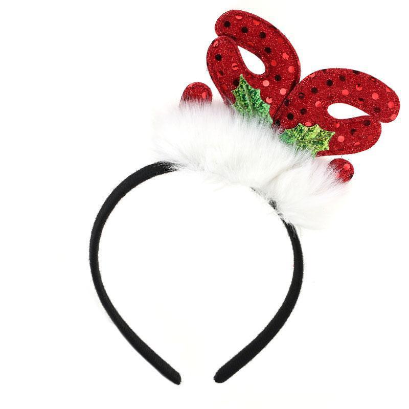 Wholesale Deer Antler Headband For Christmas Dress-up Cute Hair Decorations For Women Plush Handcrafted Colors 1 2 3 4 5)