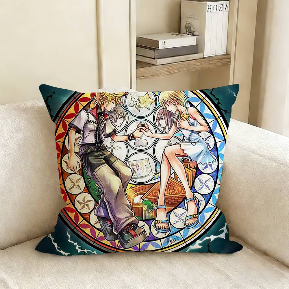 K-Kingdom Game H-Hearts Pillow Case Living Room Sofa Cushion Cover Suitable For Home Bedroom Room Decoration