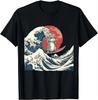 Ocean Adventures with Japanese Cat Surfer - Unique WAVE Design Shirts  Graphic T Shirts Men Clothing Tops Camisetas Streetwear