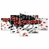 5Pcs Poker Chips Playing Cards Pictures Canvas Paintings Wall Poster Home Decor No Framed Room Decor Modern Abstract Art