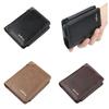 Folded Wallet Bag Business Clutch Bag Zipper ID Card Holder Simple Men PU Wallet Men