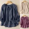 Summer Women's Cardigan Shirt Casual Solid Color Top Waist Loose Button Top