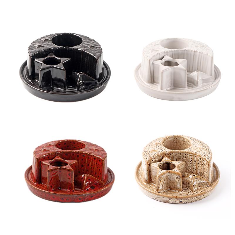 Набор для чая из воска, подсвечник Ambiance Holy Wood, поднос с орнаментом, украшение Sage