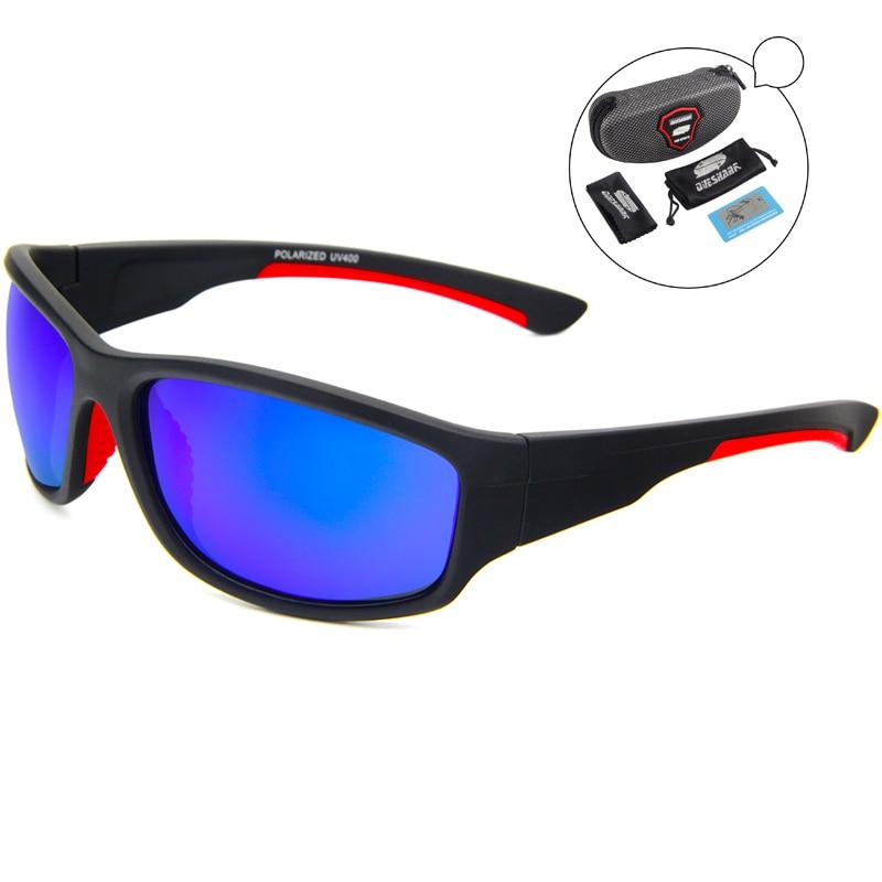 Queshark Polarized Cycling Sunglasses UV400 Sport Eyewear Women Men Fishing Hiking Glasses