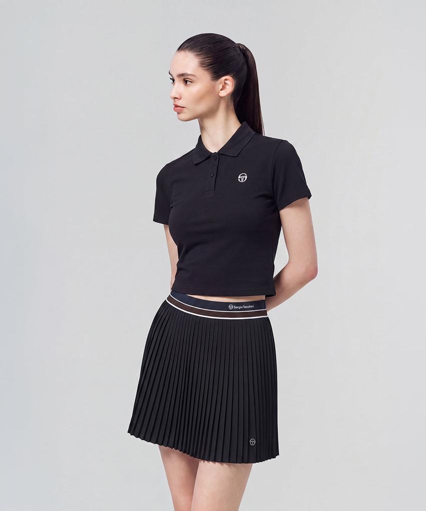 Юбка SERGIO TACCHINI W с цветной полосой, плиссированная, летящая (черный)