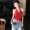 American Retro Sexy Halter Backless Women's Summer Slim Camisole - Trendy Irregular Vest