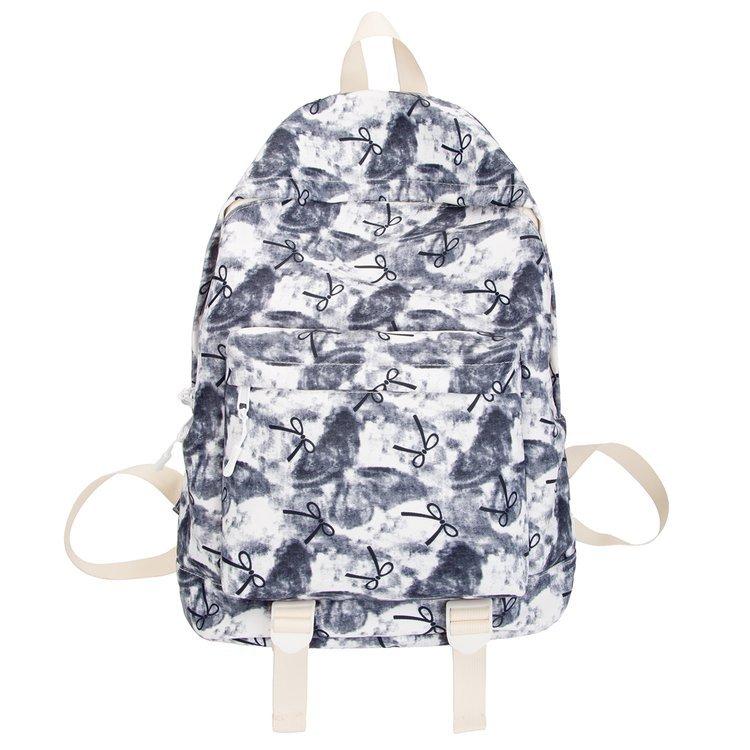 Schoolbag Korean version of Japanese ins tie-dye i lightweight, simple and versatile travel schoolbag, high school student large-capacity backpack