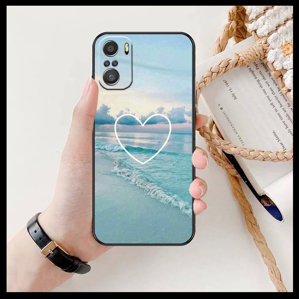 Мягкий черный чехол для телефона с сердечком для Xiaomi Redmi Note 10S 10 9T 9S 9 8T 8 7S 7 6 5A 5 Pro Max