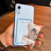Ударопрочный прозрачный чехол для iPhone XR с кардхолдером