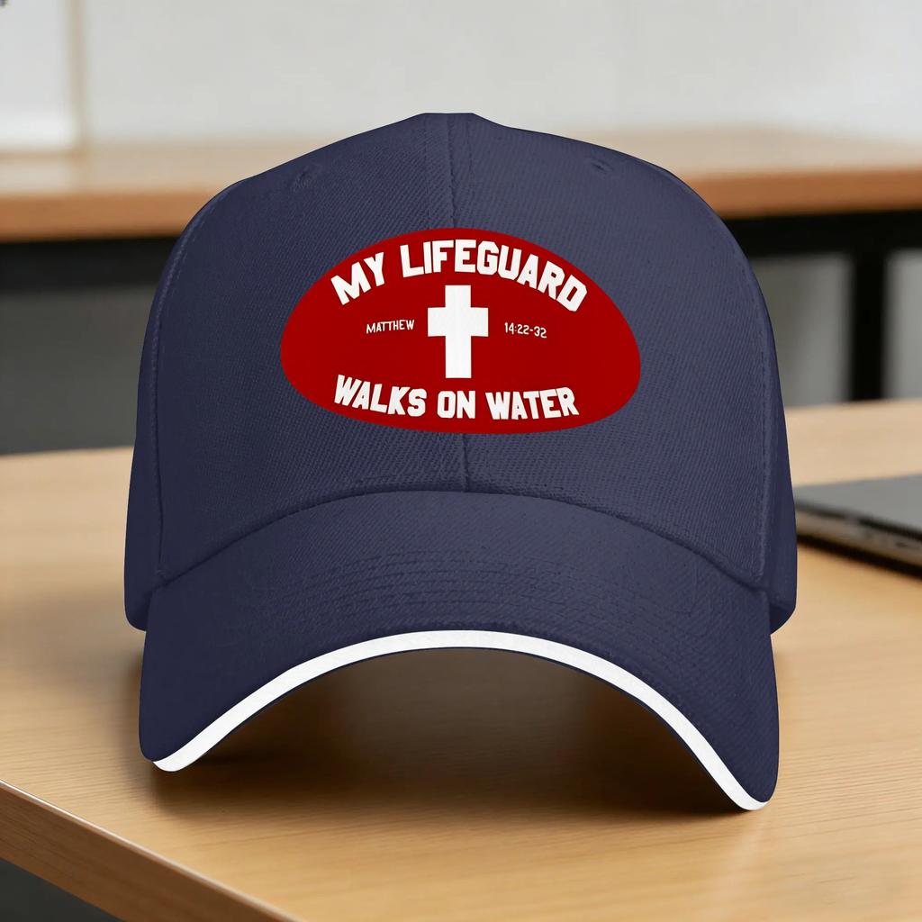 My Lifeguard walks on water Sun Baseball Cap Summer UnisexTeens Custom DIY Trucker Hat Breathable Fashion Camping Baseball Caps