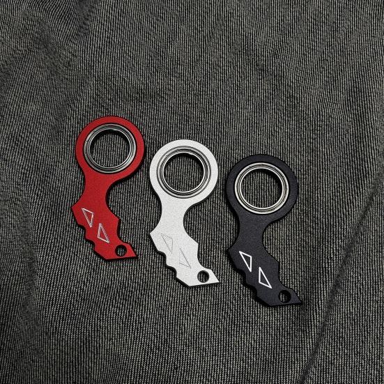 Keychain Spinner Fidget Toy Pocket-sized Fingertip Metal Gadget Keyring Stress Relief & Anti-Anxiety Toys for Teens & Adults