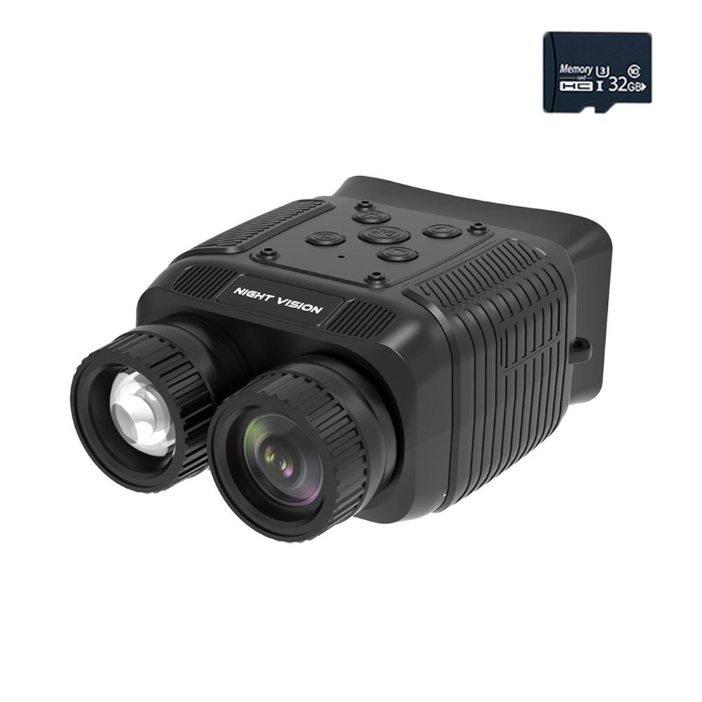 Портативный мини-300 м инфракрасный бинокль ночного видения 1080p уличный телескоп 8-кратный зум цифровой 10-кратный оптический объектив для охоты, кемпинга
