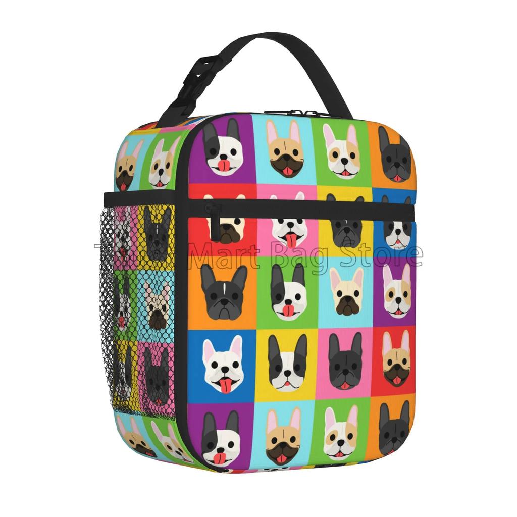 Французский бульдог щенок мордашка изолированный ланч-бокс для работы школы пикника многоразовый портативный термохолодильник ланч-бокс для женщин и детей
