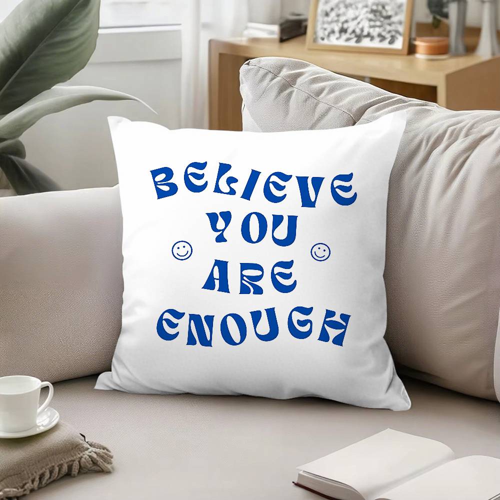 Blue Style Star Heart Cat Self Love Throw Pillow Covers Pattern Cushion Cover Suitable For Sofa Bedroom Car Pillow Cover