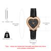 Luxury Watch Women Quartz Leather Watches Heart Shaped Ladies Wristwatch Rhinestone Dress Clock Gift Reloj Mujer Montre Femme
