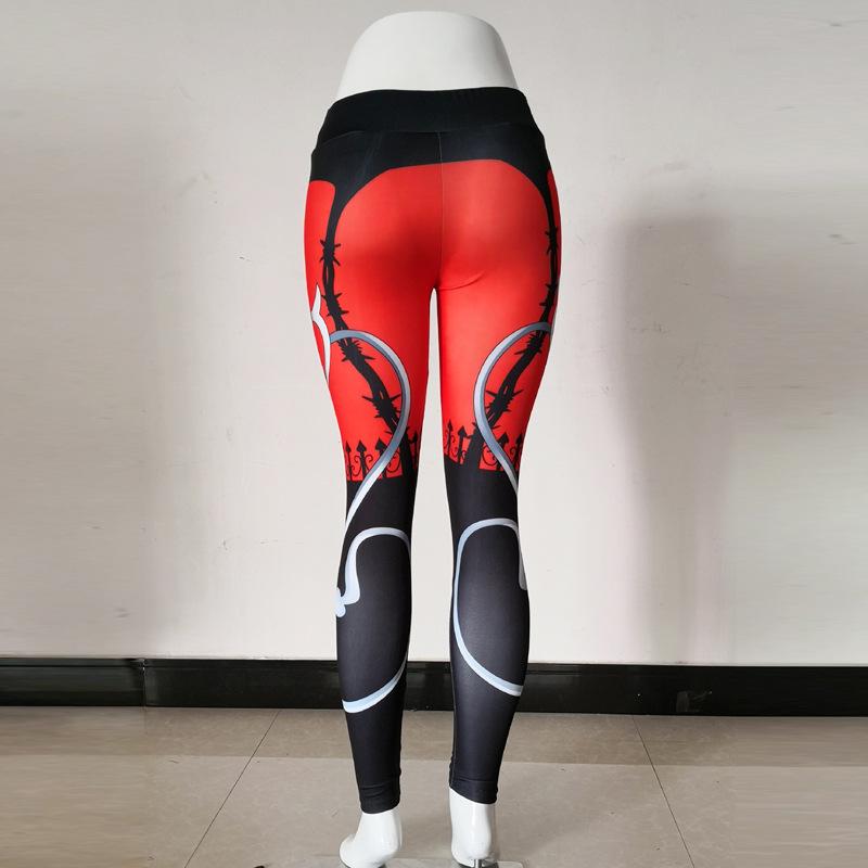 The New Collision Print Tight Fitness Trousers Women Running Dance Sports Yoga Trousers Hundred Stretch Bottoms