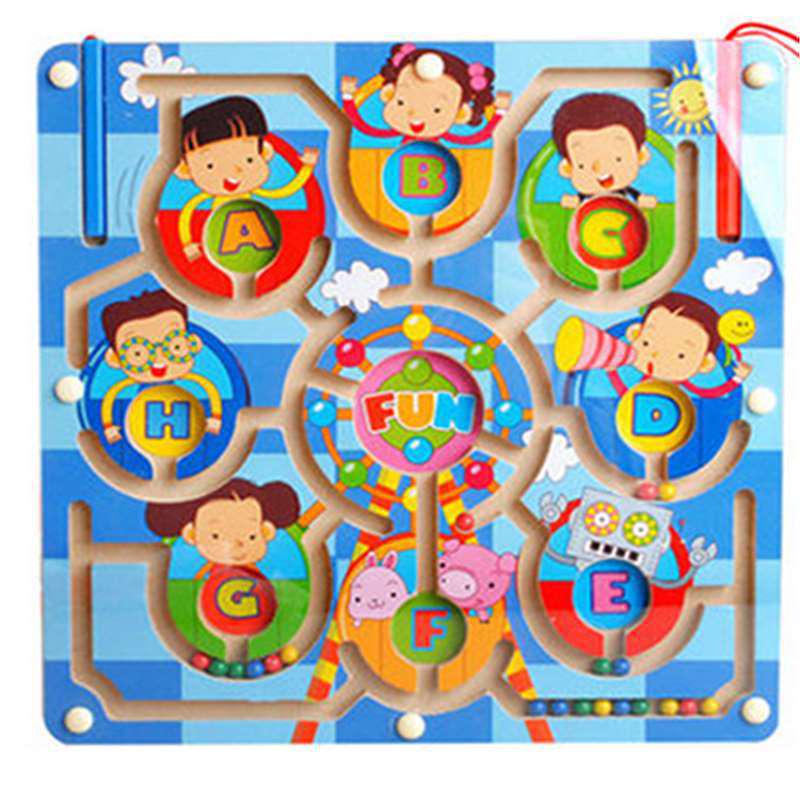 Магнитная игрушка-лабиринт: Мраморный баланс, управляемый ручкой, для детей 3+ - Улучшает концентрацию и когнитивные навыки