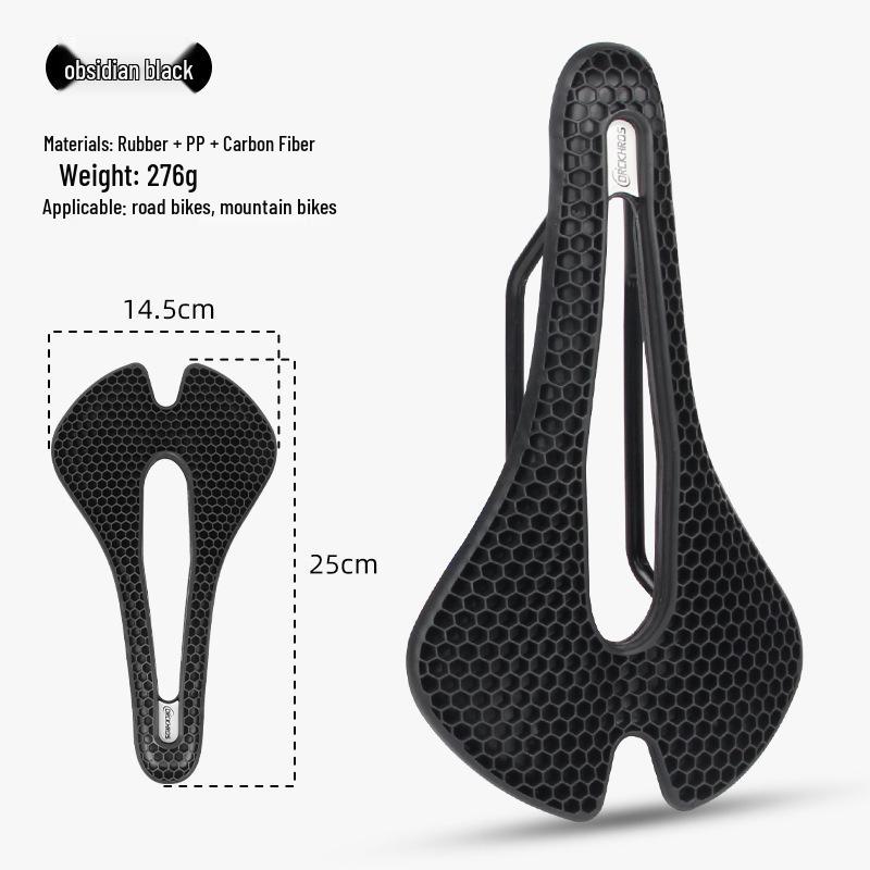 DRCKHROS Honeycomb Shock-Absorbing Bicycle Saddle: Breathable, Comfortable Mountain Bike Seat.