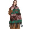 Female Warm Shawl Autumn Winter Thick Love Wave Print Scarf Tassel