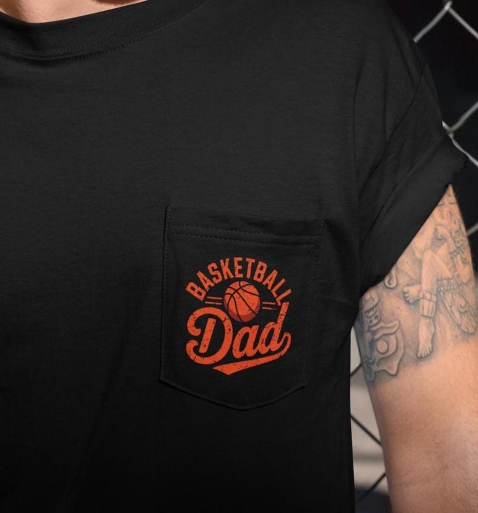 Basketball Dad Pocket T-Shirt | Basketball Dad Gift, Father’s Day Shirt 2025,