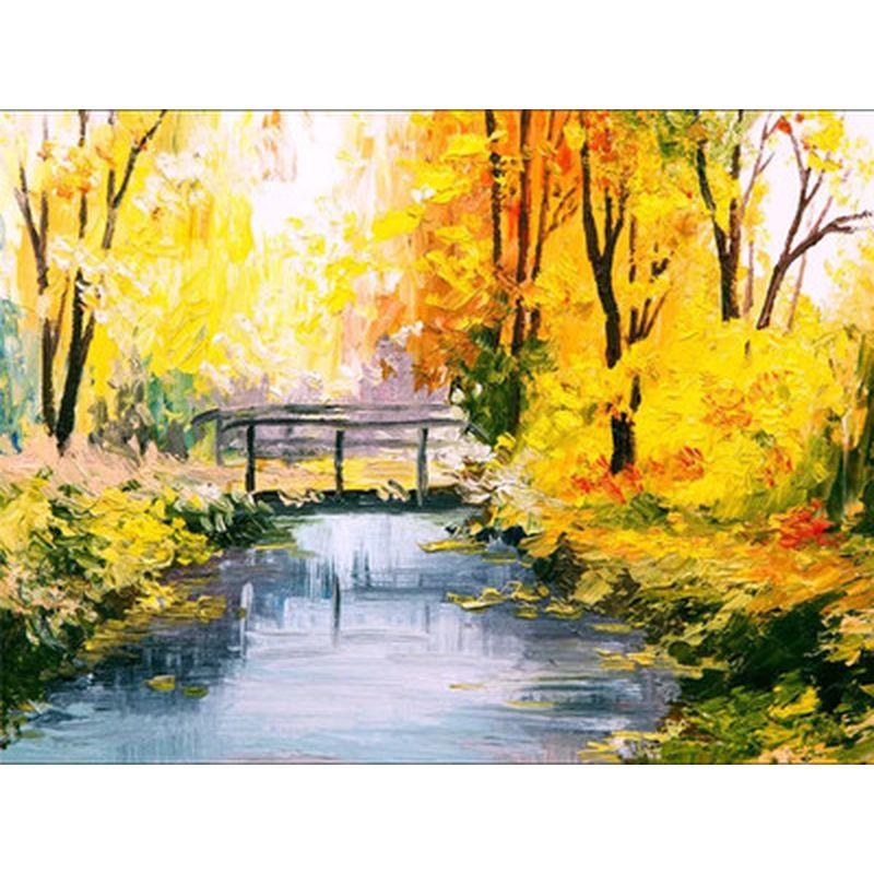 5d Diy Полная круглая алмазная картина Пейзаж Diy Алмазная вышивка крестом Украшение для дома