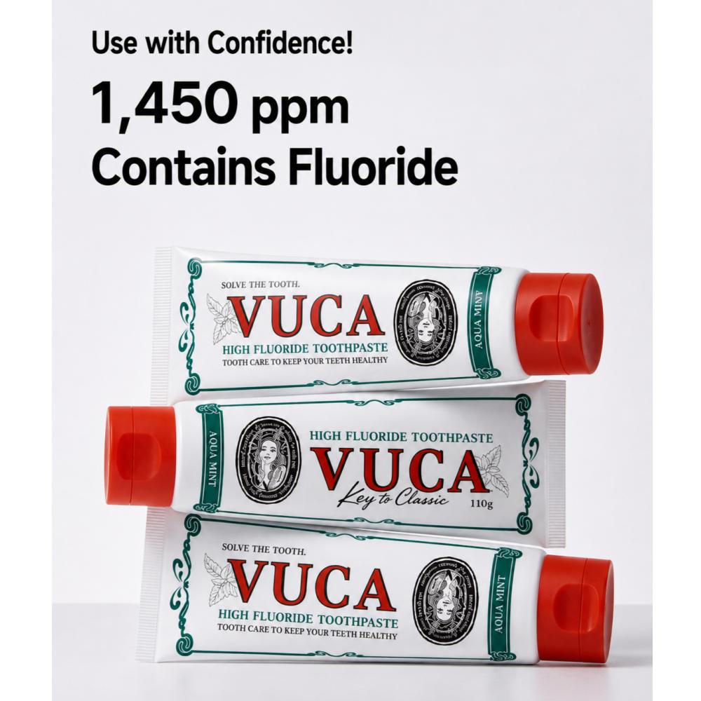 Vuca Классическая зубная паста с высоким содержанием фтора 110 г x 4