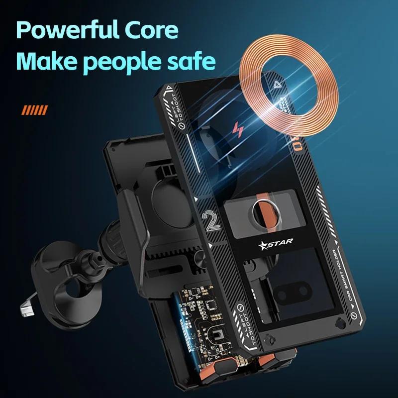 VIKEFON Car Wireless Charger Auto Car Phone Holder Infrared Induction Fast Charging Station for iPhone 15 14 13 Samsung Xiaomi