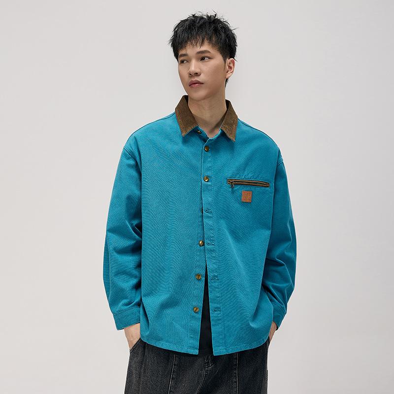 Высококачественная американская ретро-куртка Carhart Hunting Shirt Jacket Мужская контрастная цветная куртка с лацканами Tooling